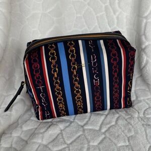 Tory Burch Perry Nylon Printed Large Cosmetic Case Gemini Multi Stripe